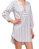 Everyday Ritual Everyday Ritual Hailey Stripe Cotton Pajama Tunic - 4