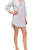 Everyday Ritual Everyday Ritual Hailey Stripe Cotton Pajama Tunic - 5