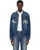 Evisu Evisu Navy Inari Mask Printed Denim Jacket - 1