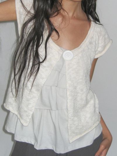 EXPIRED GIRL Big Button Cardigan [Ivory]