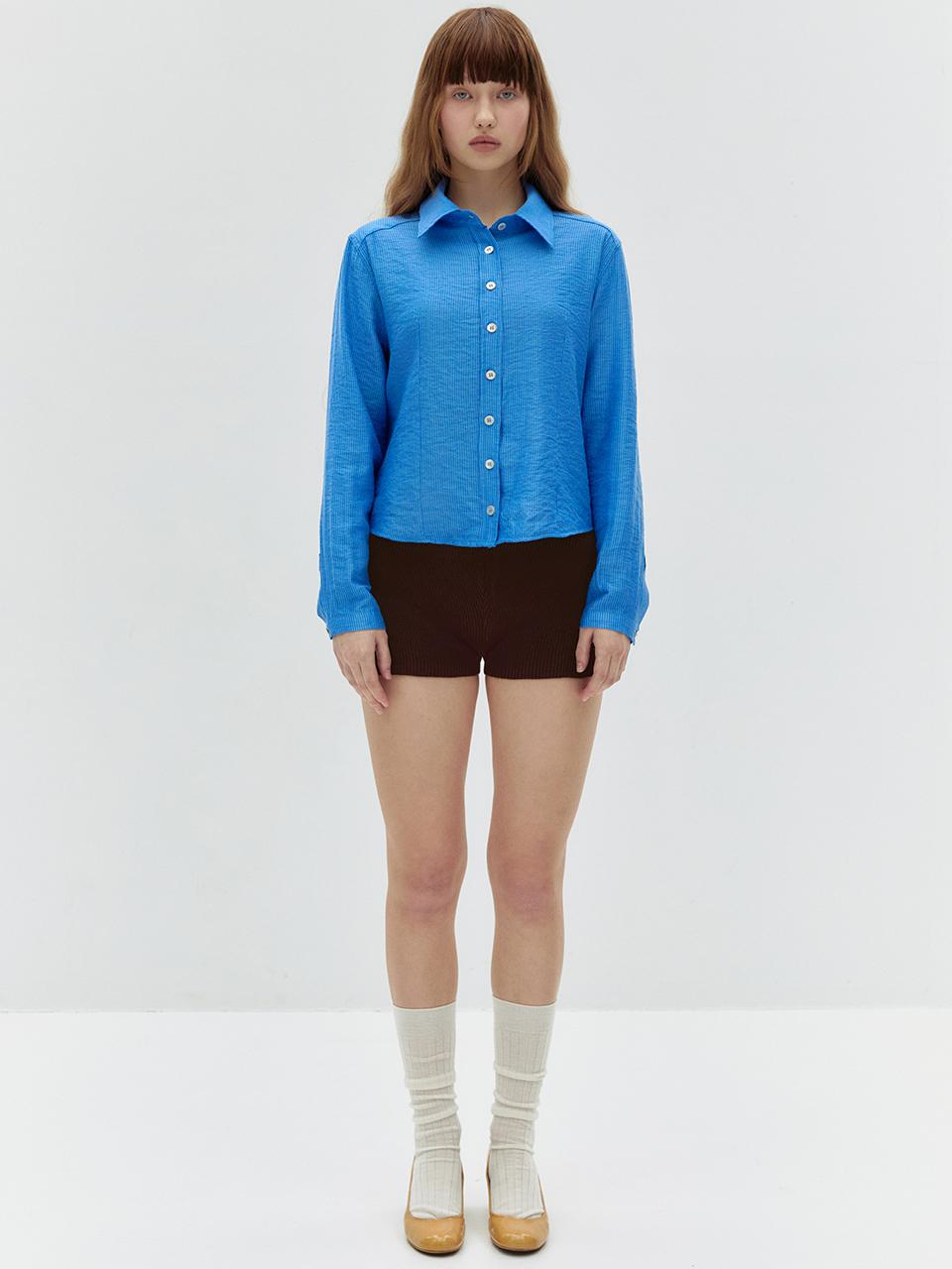 EXPIRED GIRL Micro Knit Shorts Brown