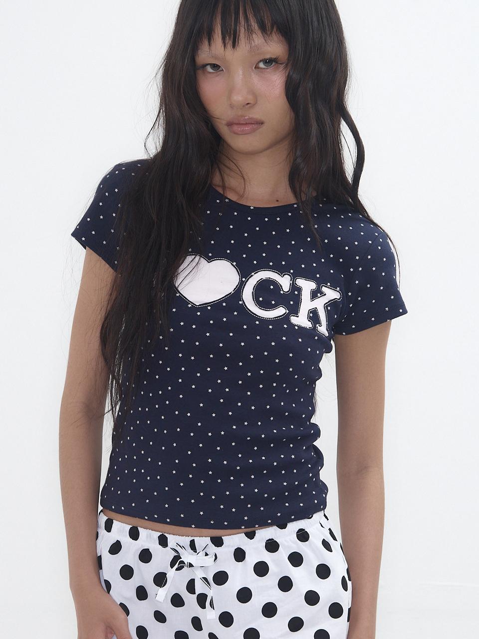 EXPIRED GIRL Rock Star Baby Tee [Navy]