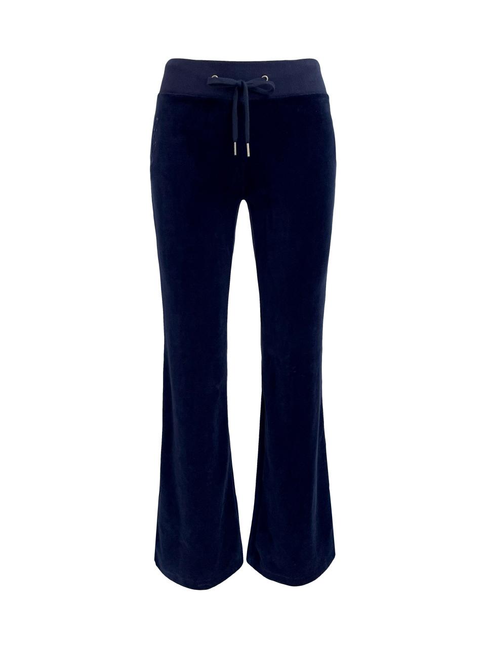 EXPIRED GIRL Signature Velvet Trackpants NAVY