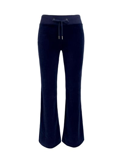 EXPIRED GIRL Signature Velvet Trackpants NAVY
