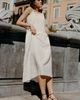 Exquise 100% Cotton Drop-Waist Midi Dress - 2