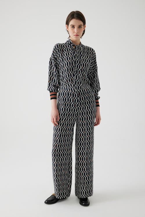 Exquise Exquise Adia Pants Geometric Patterned Palazzo Pants