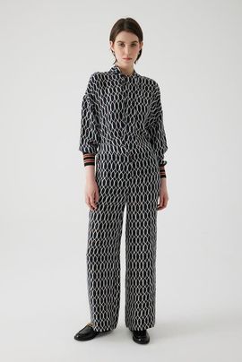 Exquise Exquise Adia Pants Geometric Patterned Palazzo Pants