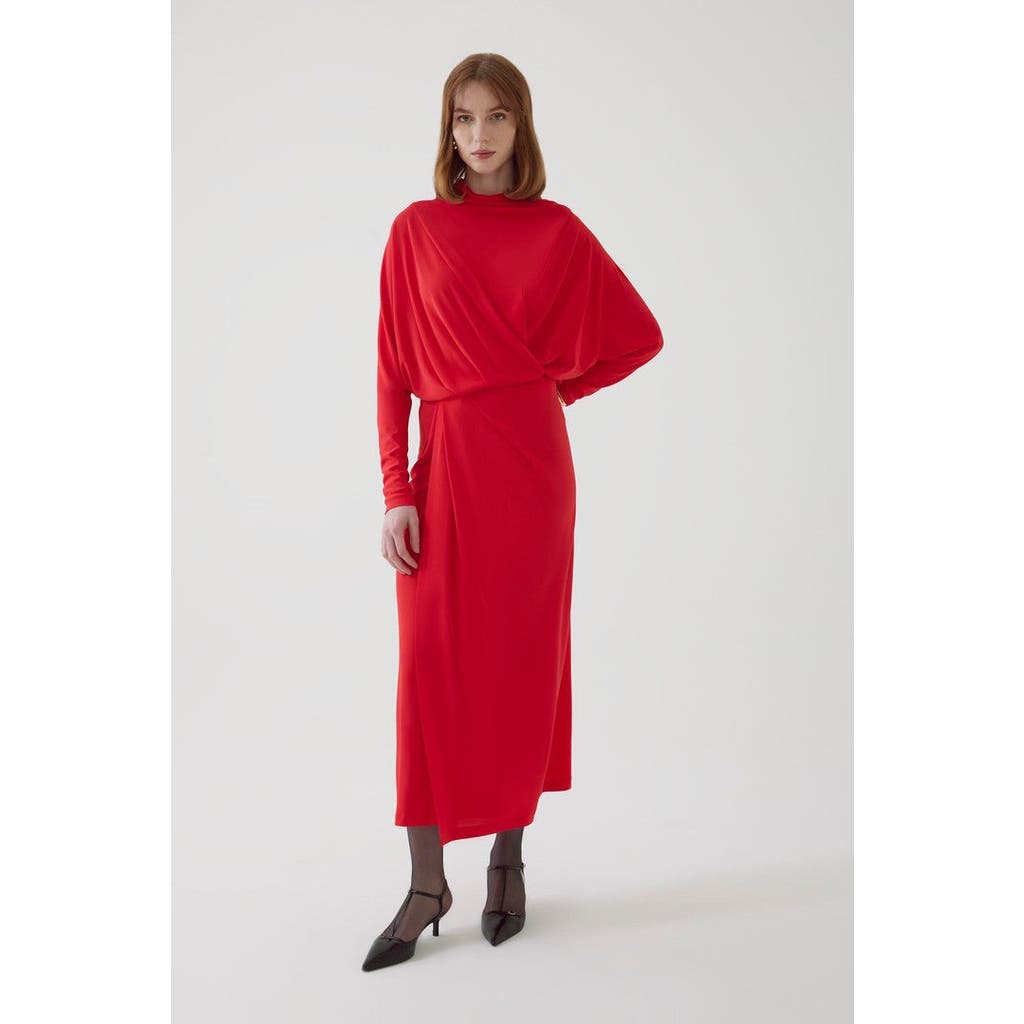 Exquise Exquise Alessio Draped Midi Dress