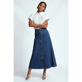 Exquise Exquise Aliana Denim Midi Skirt
