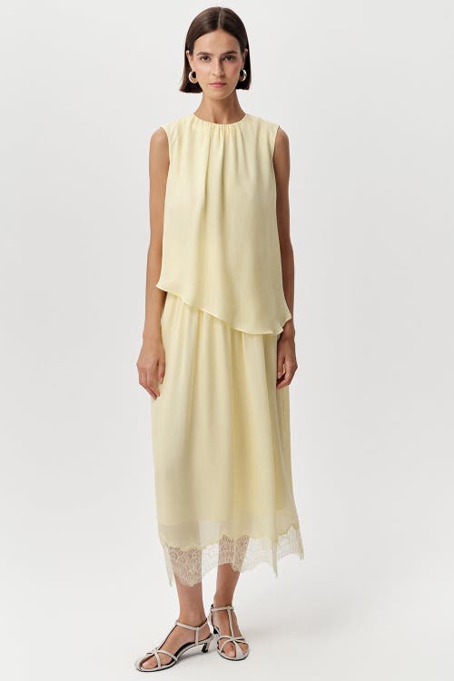 Exquise Exquise Alix Crew Neck Lace Hem Midi Dress