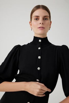 Exquise Exquise Amanna High Neck Knit Shirt