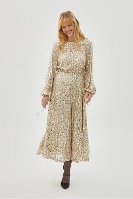 Exquise Exquise Anatole Pleated Midi Dress