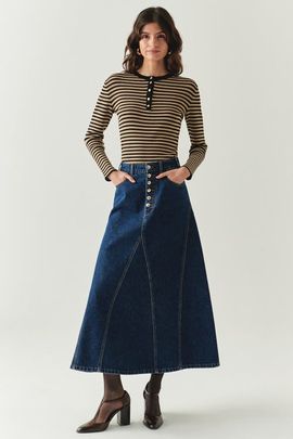 Exquise Exquise Araya Denim Maxi Skirt
