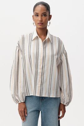 Exquise Exquise Bernyce Shirt Collar Long Sleeve Cotton Shirt