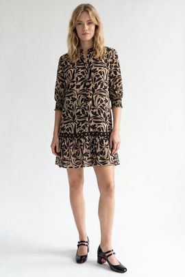 Exquise Exquise Bettine Embroidered Crew Neck Mini Dress