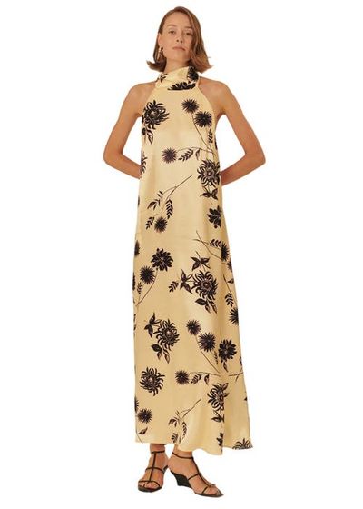Exquise Exquise Bonnie Floral Viscose Maxi Dress