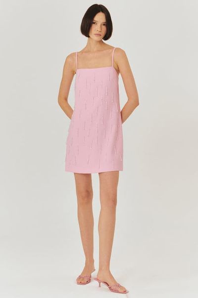 Exquise Exquise Carolina Pearl Detail Mini Dress