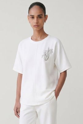 Exquise Exquise Christien Embroidered Knit Blouse