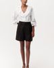 Exquise Exquise Donovan High Waist Pleated Linen Shorts - 1