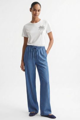Exquise Exquise Duncan Straight Leg Lace Up Waist Denim Pants