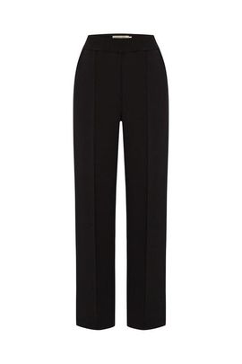 Exquise Exquise Elastic Waist Straight Cut Pants