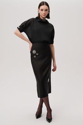 Exquise Exquise Embellished Button Skirt
