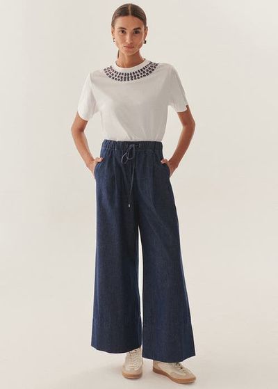 Exquise Exquise Esmeralda Drawstring Palazzo Pants
