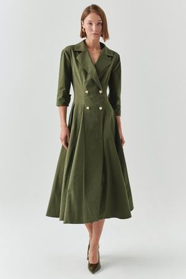 Exquise Exquise Estelle Jacket Collar Pocketed Dress