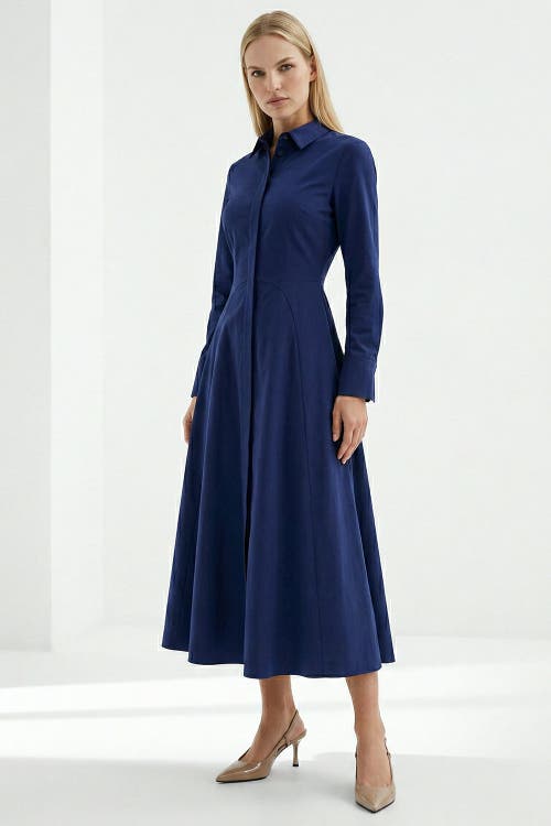 Exquise Exquise Fanetta Fitted Midi Shirt Dress