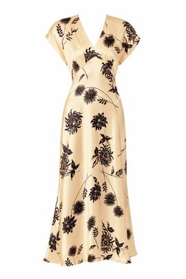 Exquise Exquise Floral Embroidered Viscose Dress