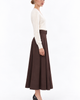 Exquise Exquise High Waist Pleated Midi Skirt With Buckle Belt - 2