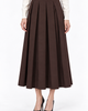 Exquise Exquise High Waist Pleated Midi Skirt With Buckle Belt - 5