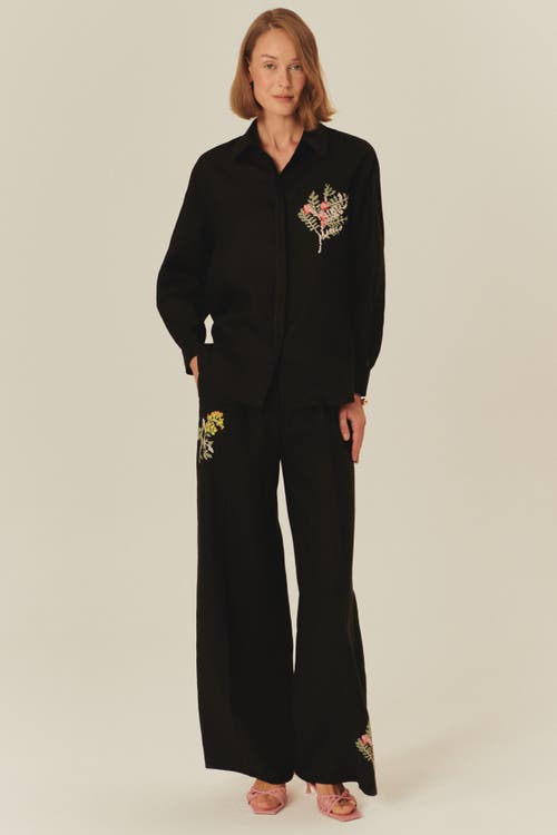 Exquise Exquise High Waist Wide Leg Linen Salem Trousers