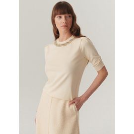 Exquise Exquise Jordyn Embellished Knit Blouse