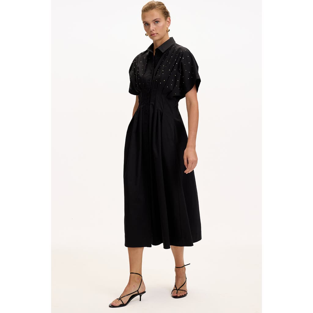 Exquise Exquise Jream Shirt Collar Midi Dress