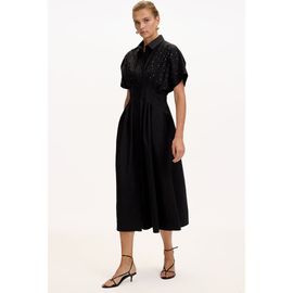 Exquise Exquise Jream Shirt Collar Midi Dress