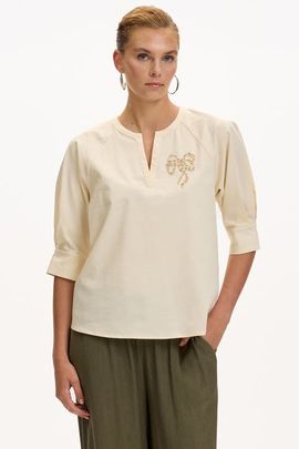 Exquise Exquise Katharine V Neck Short Sleeve Blouse