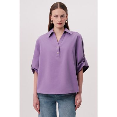 Exquise Exquise Kaylin Shoulder Epaulette Cotton Shirt