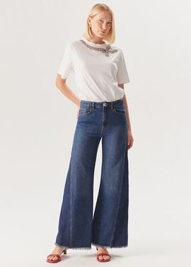Exquise Exquise Lola Raw Wide Leg Denim Pant