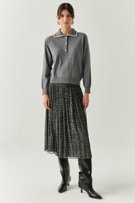 Exquise Exquise Maleah Trim Collar Sweater