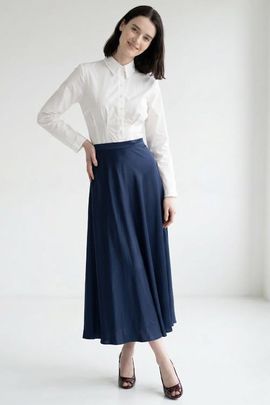 Exquise Exquise Nayaine A Line Zippered Midi Skirt