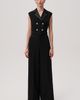 Exquise Exquise Onyx Sleeveless Shirt Collar Jumpsuit - 1