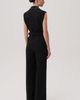 Exquise Exquise Onyx Sleeveless Shirt Collar Jumpsuit - 4