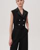 Exquise Exquise Onyx Sleeveless Shirt Collar Jumpsuit - 5