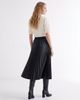 Exquise Exquise Pleated Faux Leather Midi Skirt With Elastic Waist - 4