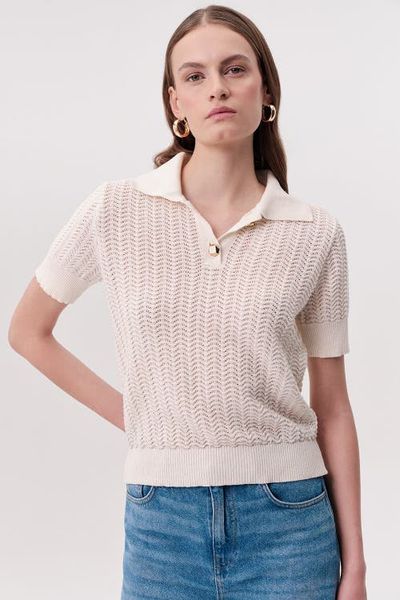 Exquise Exquise Rachelle Short Sleeve Knit Blouse