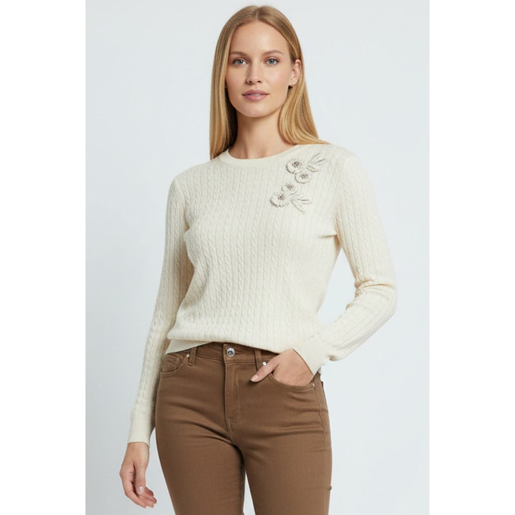 Exquise Exquise Ryann Embroidered Knit Blouse