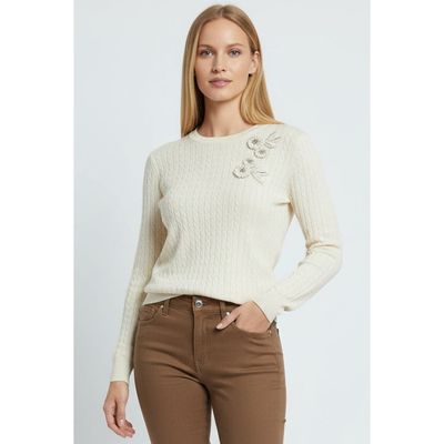 Exquise Exquise Ryann Embroidered Knit Blouse