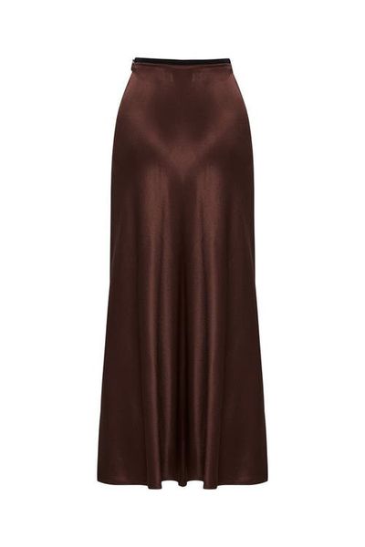 Exquise Exquise Satin Midi Skirt