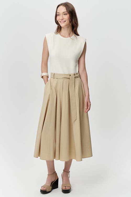 Exquise Exquise Sidney Crew Neck Pocket Belted Midi Dress